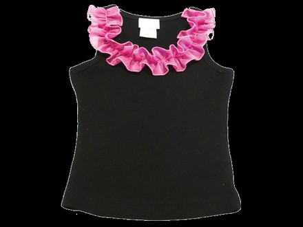 Black Tank with Hot Pink Ribbon